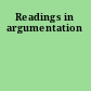 Readings in argumentation