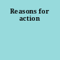 Reasons for action