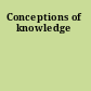 Conceptions of knowledge