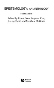 Epistemology : an anthology /