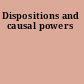 Dispositions and causal powers