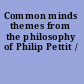Common minds themes from the philosophy of Philip Pettit /