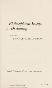 Philosophical essays on dreaming /