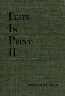 Tests in print II : an index to tests, test reviews, and the literature on specific tests /