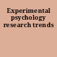 Experimental psychology research trends