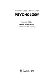 The Cambridge dictionary of psychology /