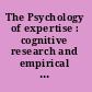 The Psychology of expertise : cognitive research and empirical AI /