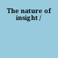 The nature of insight /