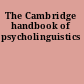 The Cambridge handbook of psycholinguistics
