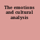 The emotions and cultural analysis