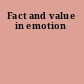 Fact and value in emotion