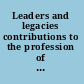 Leaders and legacies contributions to the profession of counseling /