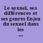 Le sexuel, ses différences et ses genres Enjeu du sexuel dans les cultures contemporaines /