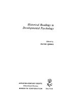 Historical readings in developmental psychology /