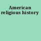 American religious history