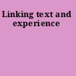 Linking text and experience
