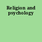 Religion and psychology