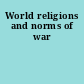 World religions and norms of war