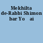 Mekhilta de-Rabbi Shimon bar Yoḥai