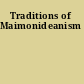 Traditions of Maimonideanism