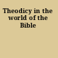 Theodicy in the world of the Bible