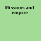 Missions and empire