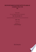 Repertorium Poenitentiariae Germanicum IX : Verzeichnis der in den Supplikenregistern der Pönitentiarie Pius 'III. und Julius' II : vorkommenden Personen, Kirchen und Orte des Deutschen Reiches 1503-1513, 1. Teil: Text /