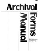 Archival forms manual /