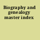 Biography and genealogy master index