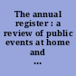 The annual register : a review of public events at home and abroad, for the year 1898.