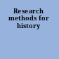 Research methods for history