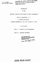 Proceedings of the American-British Joint Chiefs of Staff Conferences held in Washington, D.C. on twelve occasions between December 24, 1941 and January 14, 1942. /