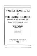 War and peace aims of the United Nations.