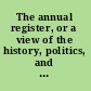 The annual register, or a view of the history, politics, and literature, for the year 1782.