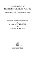 Foundations of British foreign policy, from Pitt (1792) to Salisbury (1902).