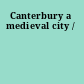 Canterbury a medieval city /