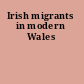 Irish migrants in modern Wales