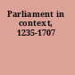 Parliament in context, 1235-1707