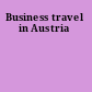 Business travel in Austria
