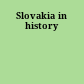 Slovakia in history