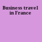Business travel in France
