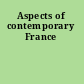 Aspects of contemporary France