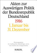 Akten zur Auswartigen Politik der Bundesrepublik Deutschland. 1986 /