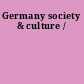 Germany society & culture /