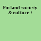 Finland society & culture /