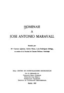 Homenaje a José Antonio Maravall /