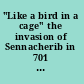 "Like a bird in a cage" the invasion of Sennacherib in 701 BCE /