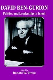David Ben-Gurion : politics and leadership in Israel /