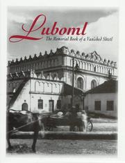 Luboml : the memorial book of a vanished shtetl /