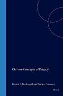 Chinese concepts of privacy